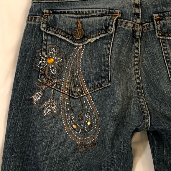 Vintage Y2K Embroidered Jeans - Picture 7 of 9